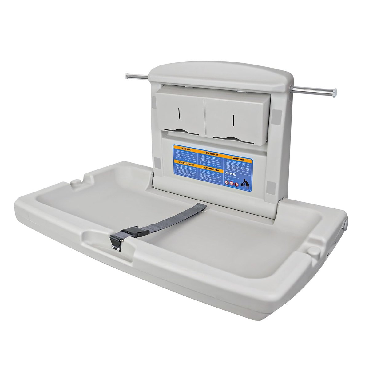 AIKE Commercial Baby Changing Unit, white – wall-mounted changing table