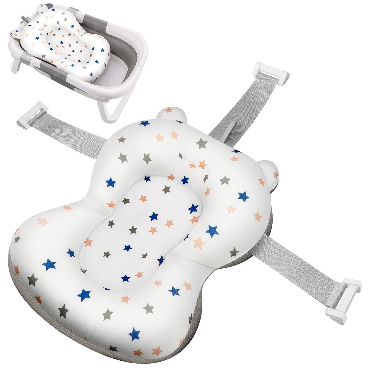 Baby Bath Cushion Bathtub Pad & Mat Pillow for Newborns – baby bath tub