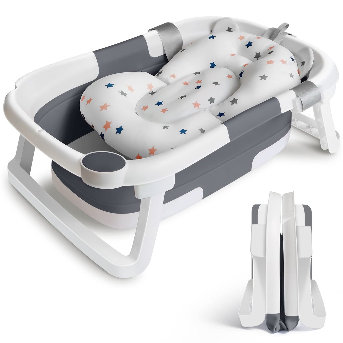 Baby Bath Tub Foldable Bathtub, grey – baby bath tub