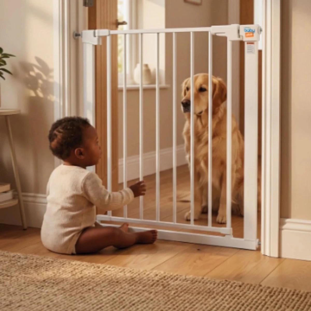 Baby Safety Gates Baby Gate for Stairs and Doors, white – safety gate