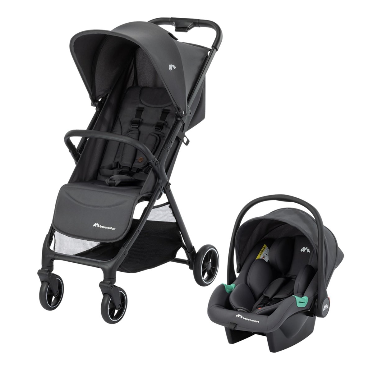 Bebeconfort Azur Duo Baby Stroller 2-in-1 with Car Seat, graphite – travel system