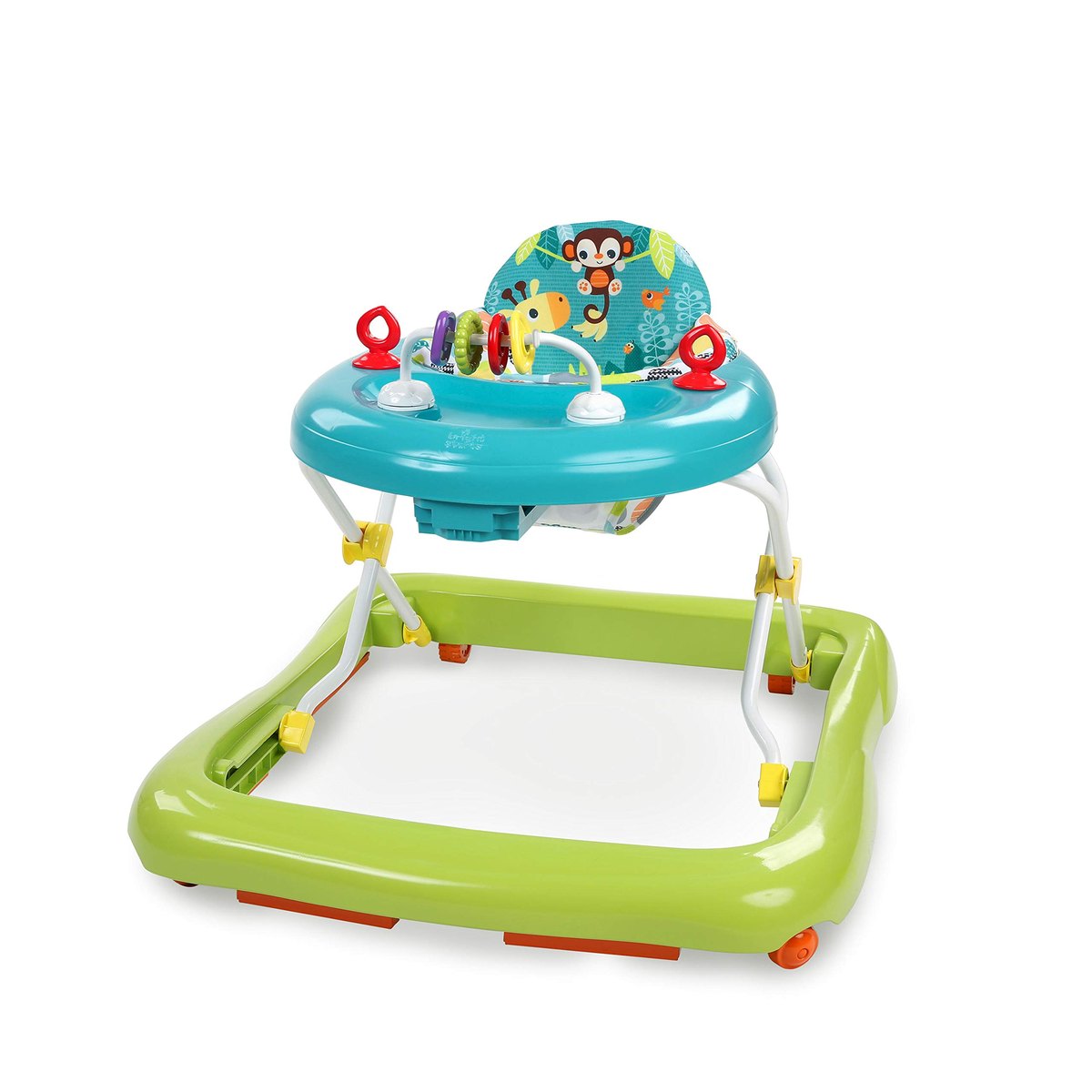 Bright Starts Giggling Safari Walker with Easy Fold Frame – activity walker