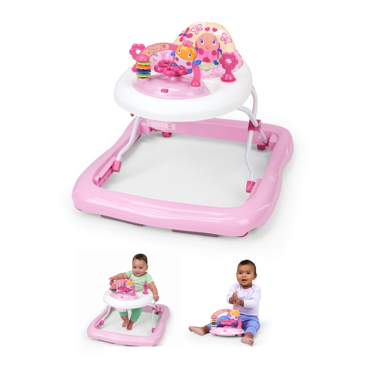 Bright Starts JuneBerry Walk-A-Bout Walker with Easy Fold Frame – activity walker