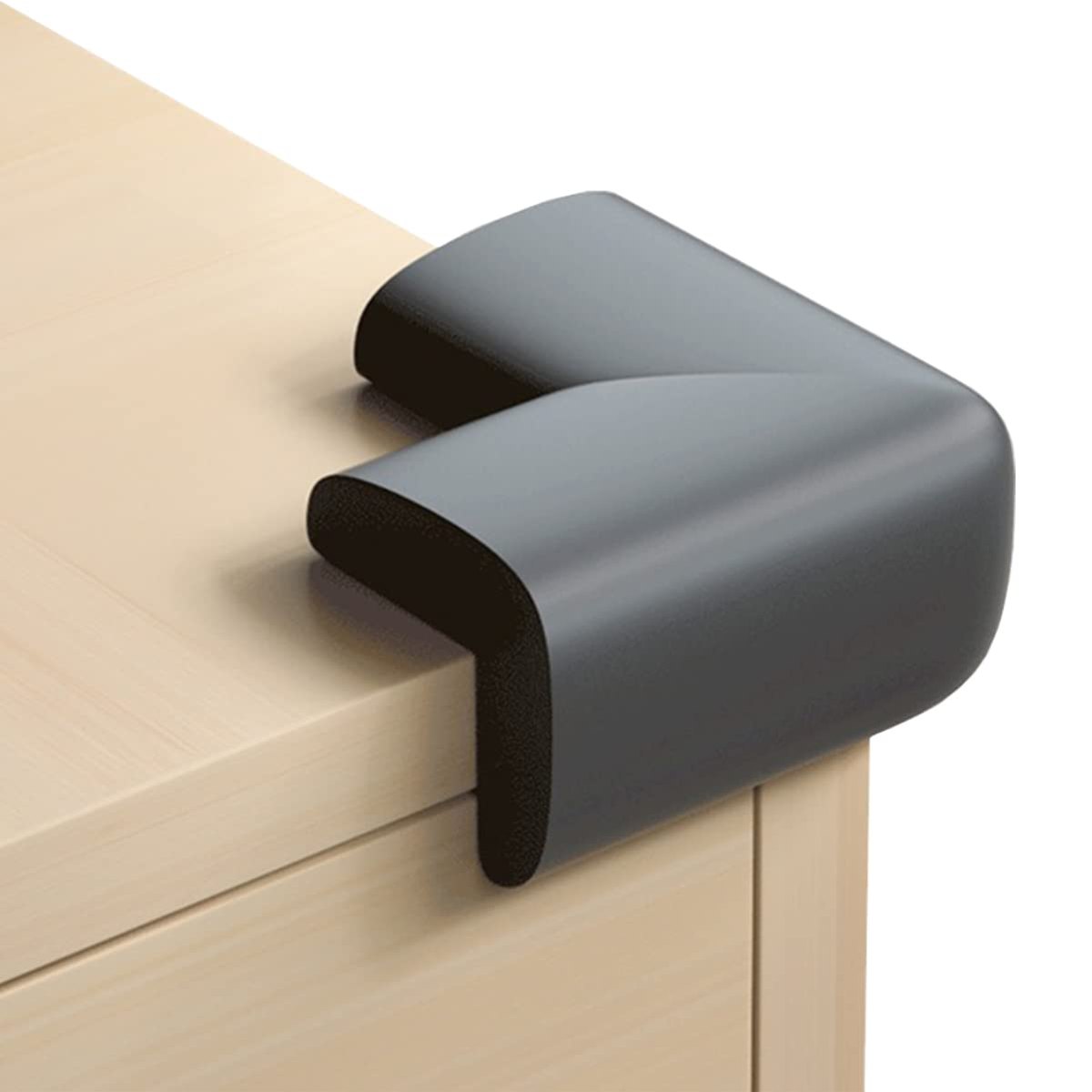 Corner Protectors 4X Soft Foam Table Edge Guards for Child, black – edge and corner protector set