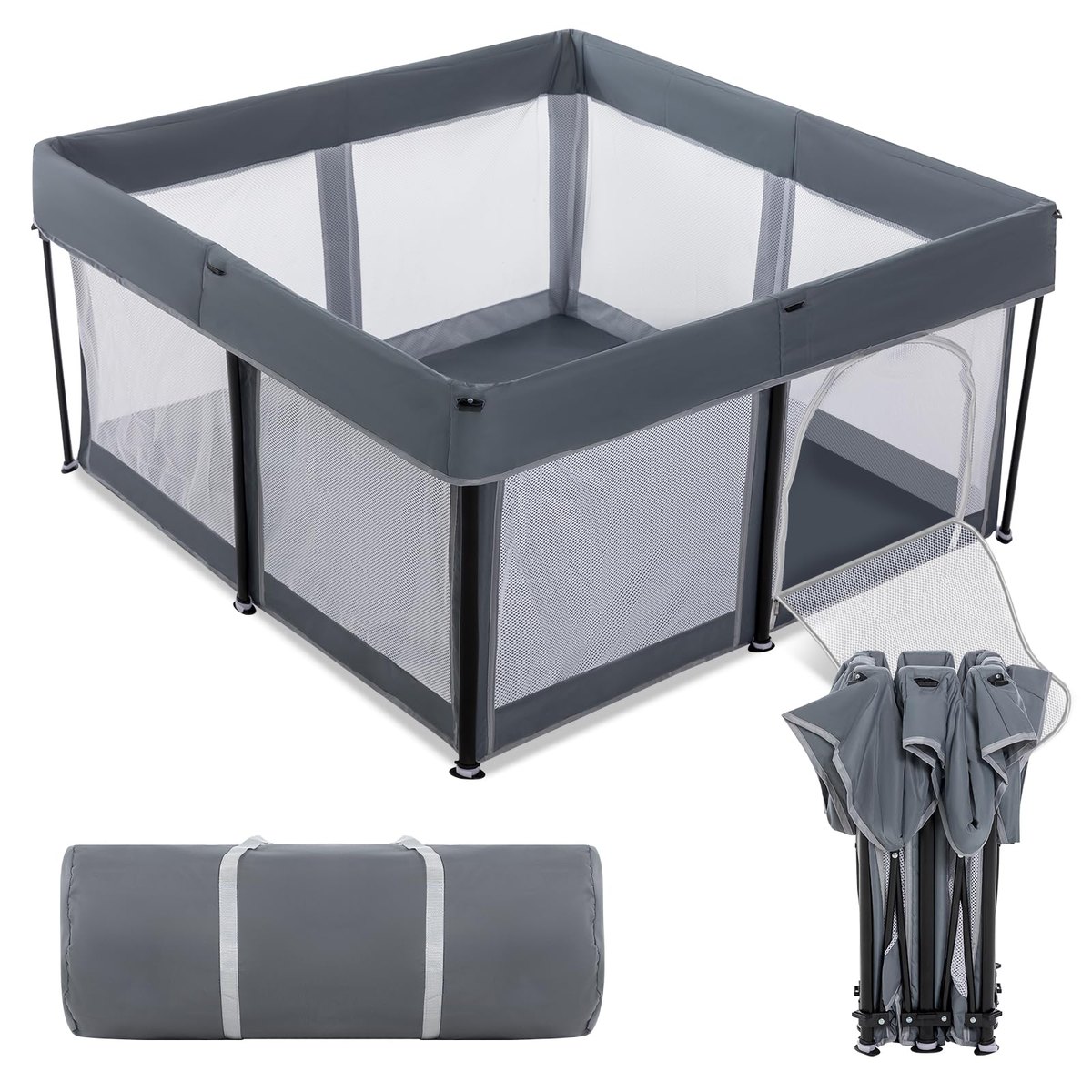 Foldable Baby Playpen 120×120cm Extra Large Collapsible Playpen for Babies – baby playpen