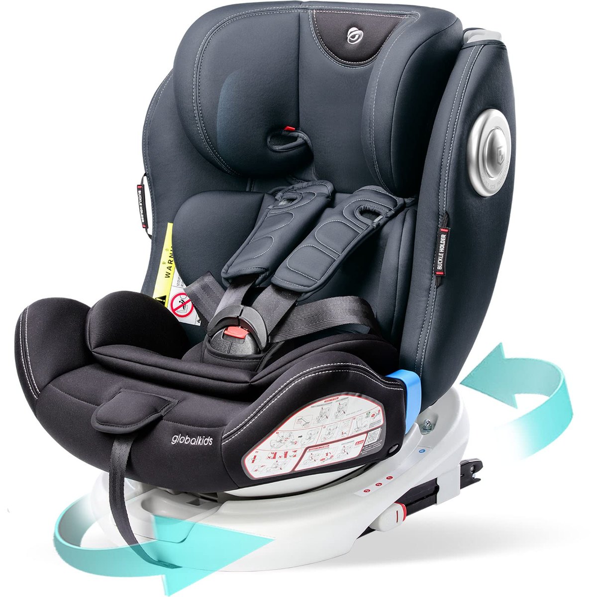 globalkids Safety Baby Car Seat with Isofix and Top Tether – rotating car seat