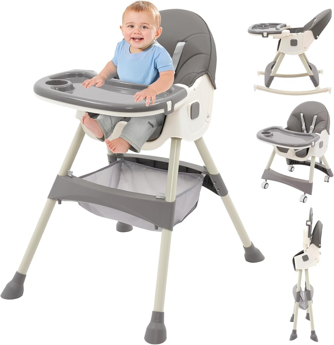 High Chair for Babies & Toddlers 5in1 Convertible Baby High-Chair – convertible high chair