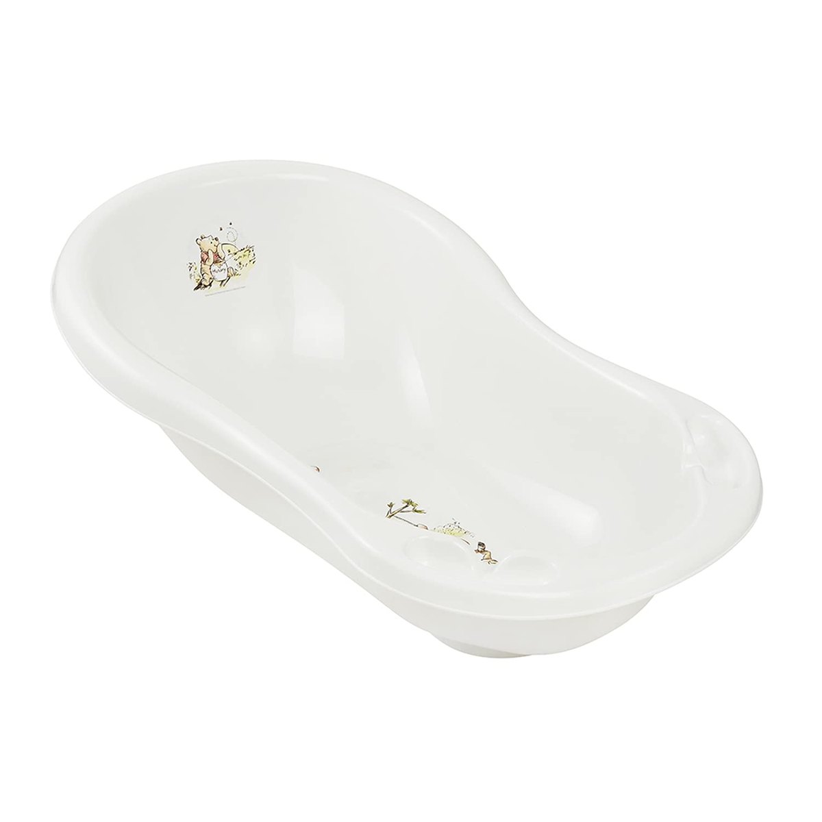 keeeper Winnie Ergonomic Baby Bath Tub with Plug, white – baby bath tub