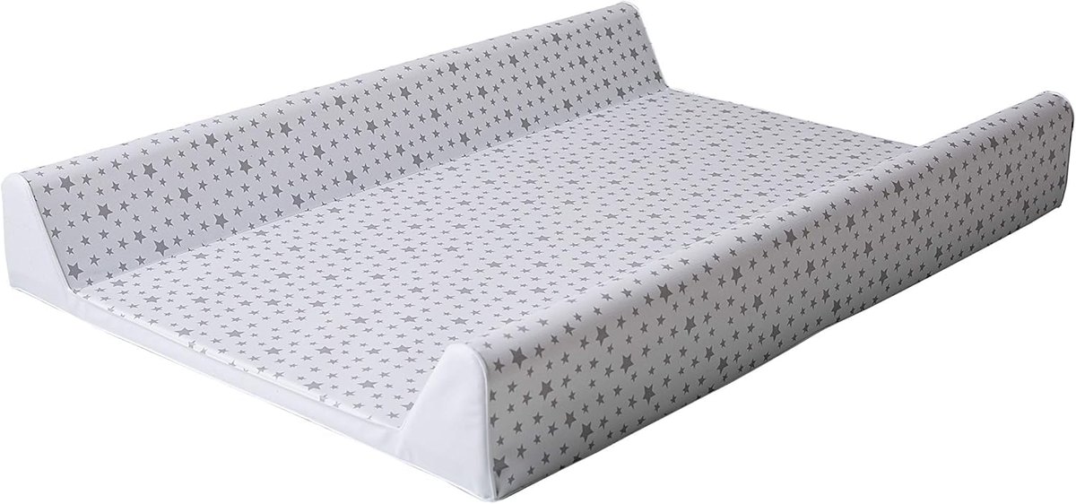 Koko AntiRoll Baby Changing Mat with A Grey Star Print – changing mat or top