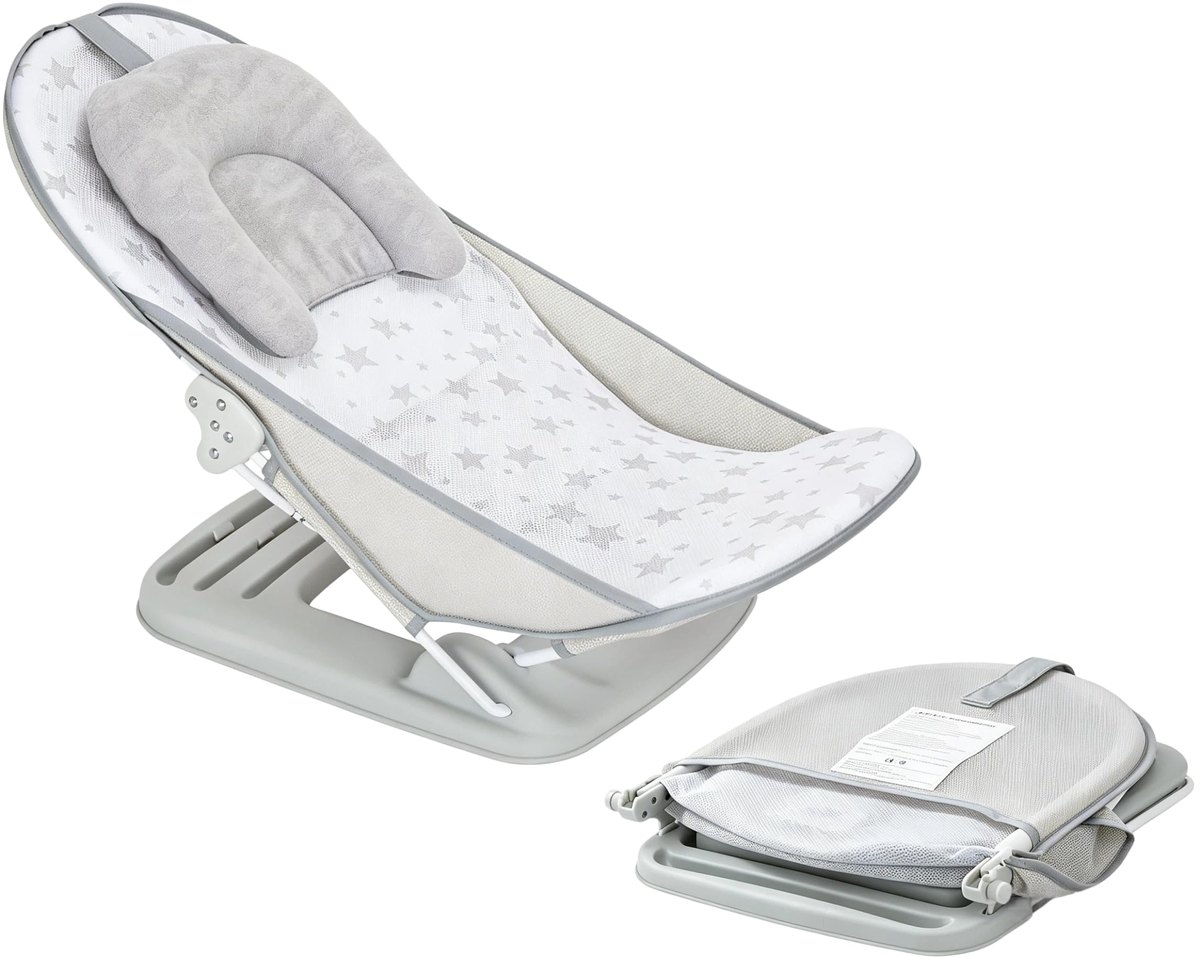 LADIDA Foldable Baby Bath Seat, grey – baby bath tub
