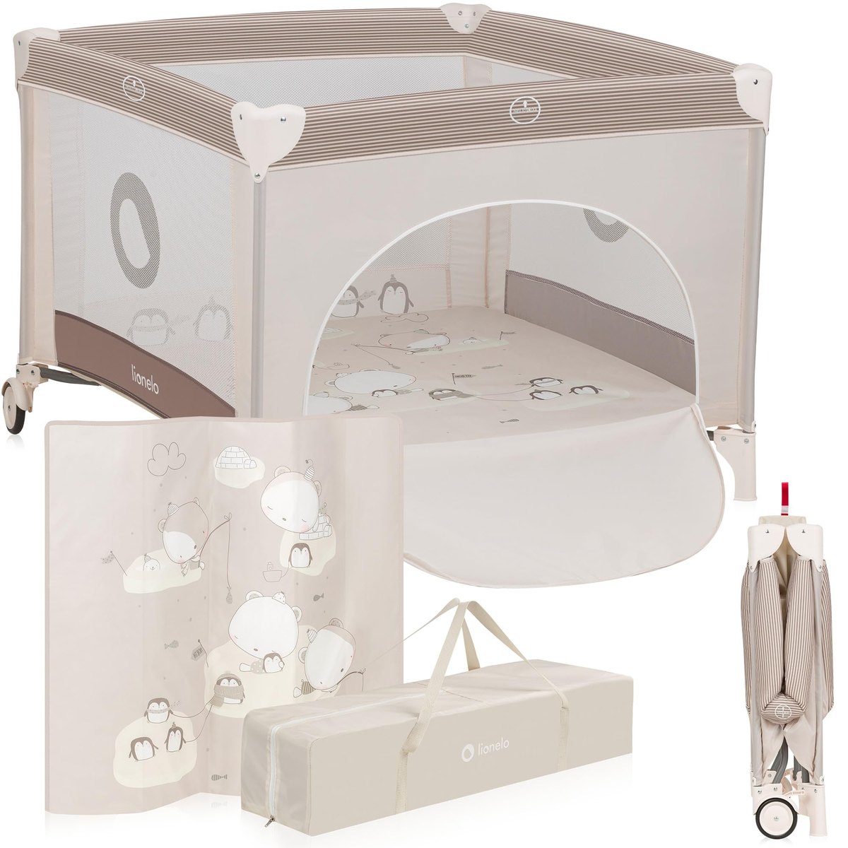 LIONELO Bonnie Foldable Baby Playpen 100 x 100 cm – baby playpen
