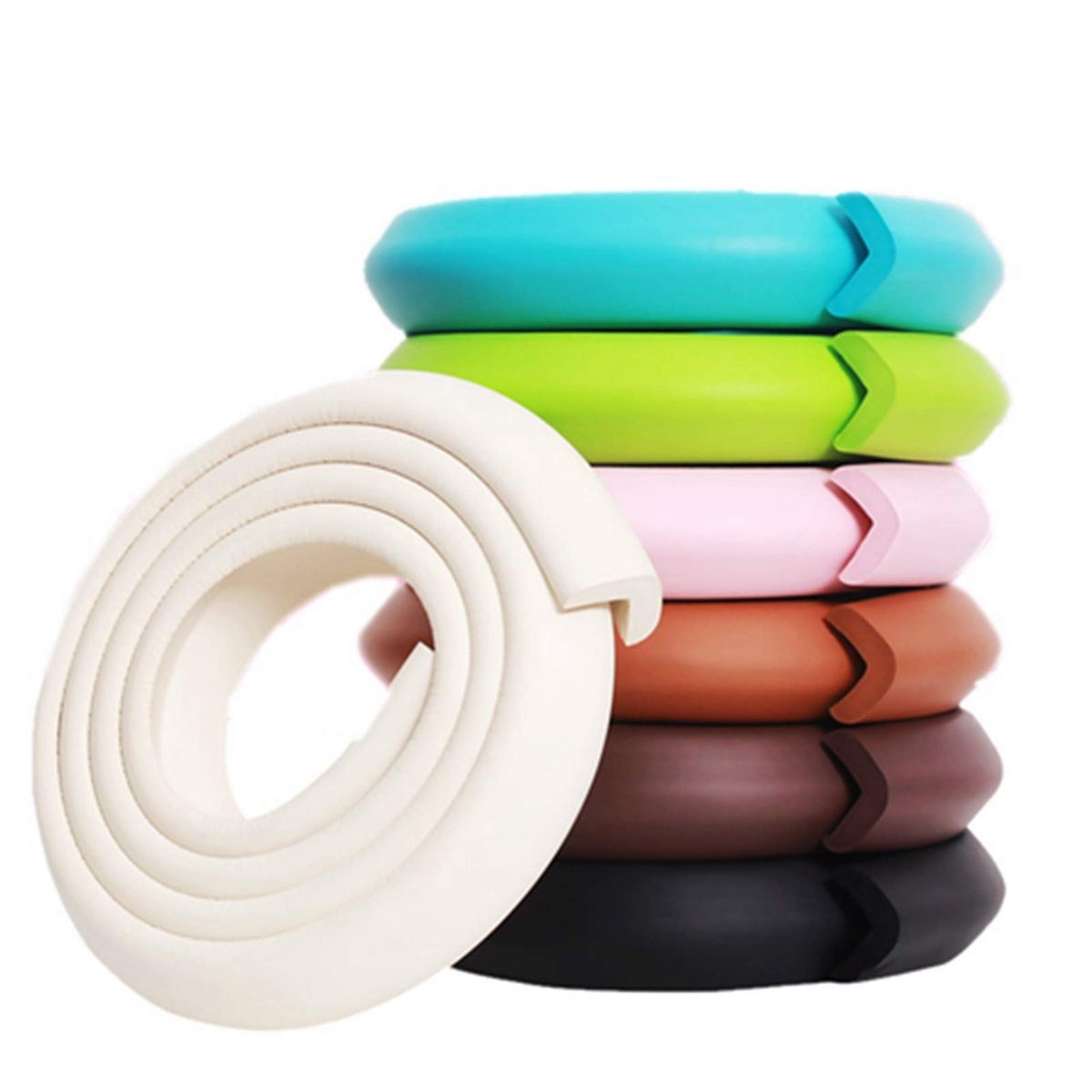 M2cbridge L Shape Furniture Table Edge Protectors Foam 2 m, white – edge and corner protector set