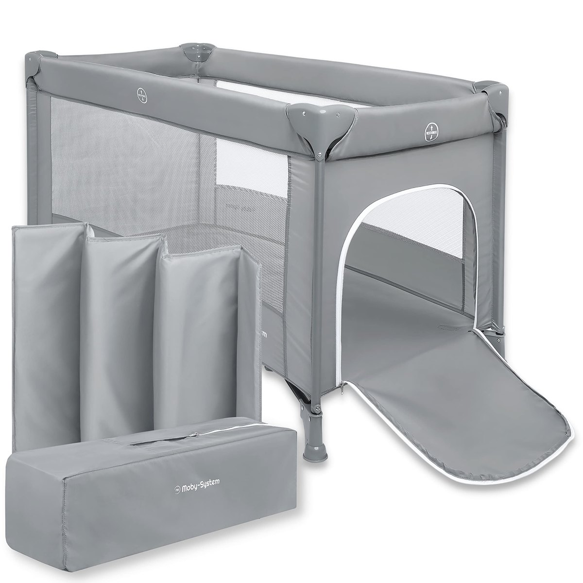Moby-System Baby Travel Cot 2in1 Cot and Playpen – travel cot
