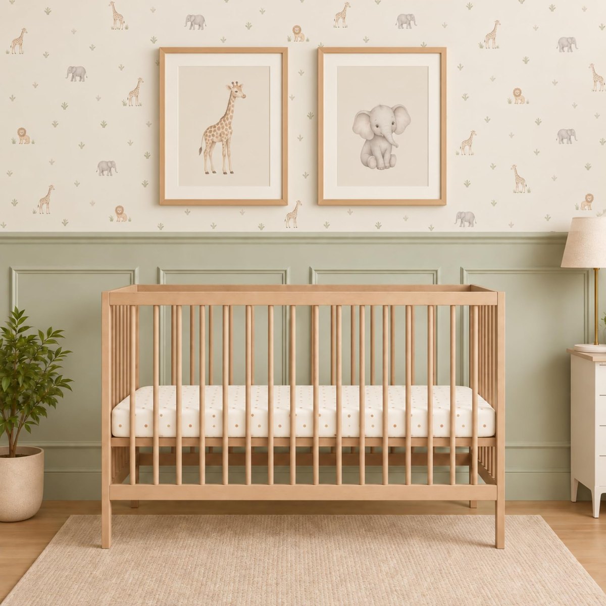 Mokee Solid Wood Mini Cot Bed 120x60 cm – cot bed