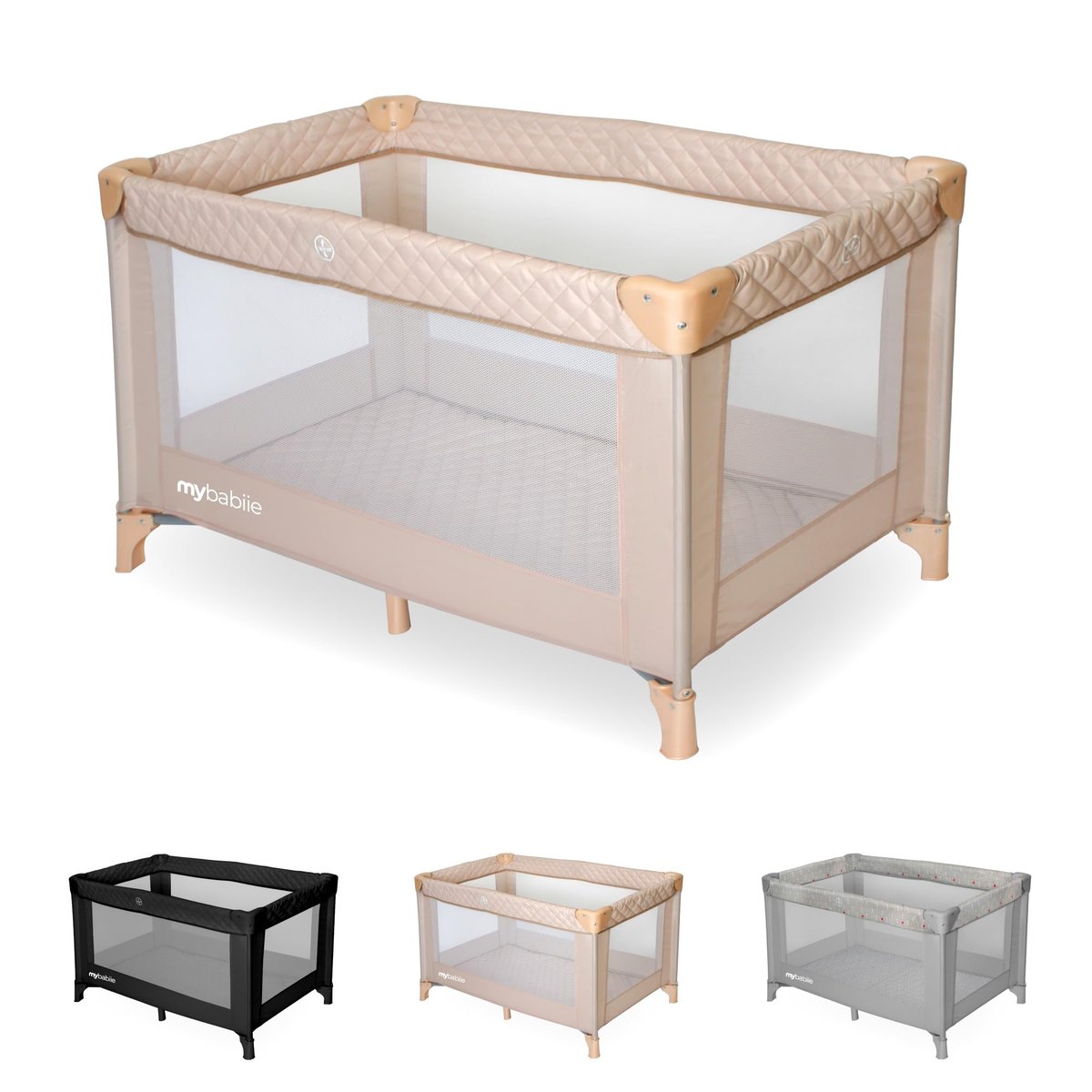 My Babiie MBTC1 Travel Cot from Birth to 15kg, pink – travel cot