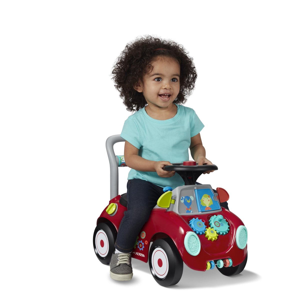 Radio Flyer Busy Buggy 3-in-1 Push Walker Ride-On Toy – push-along walker