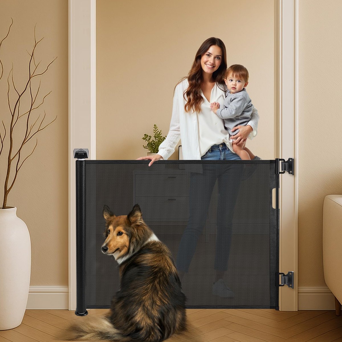 Retractable Safety Gate Extra Wide 150CM x 86CM for Babies – safety gate