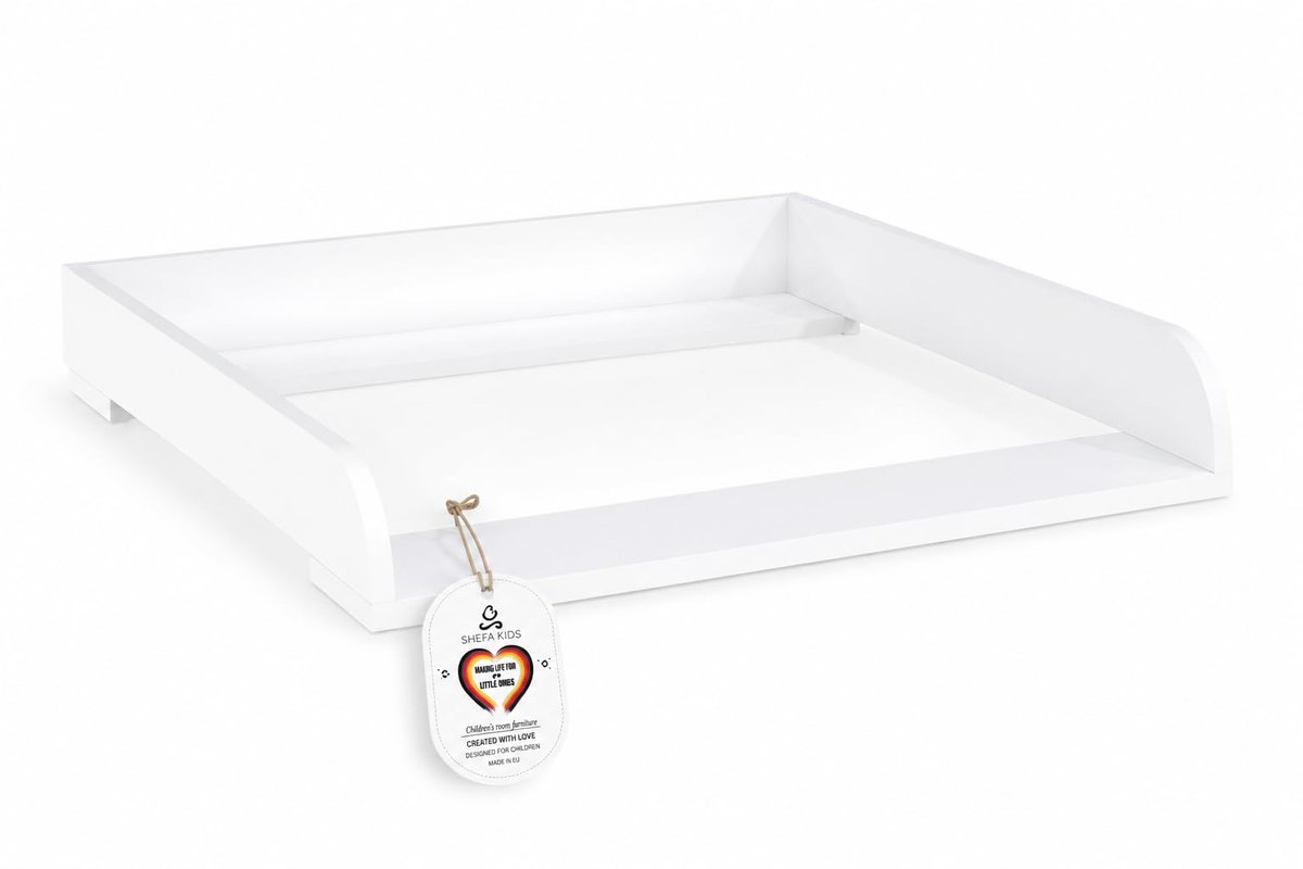 Shefa Kids 800 Universal Changing Top Compatible with Dressers Malm, white – changing mat or top