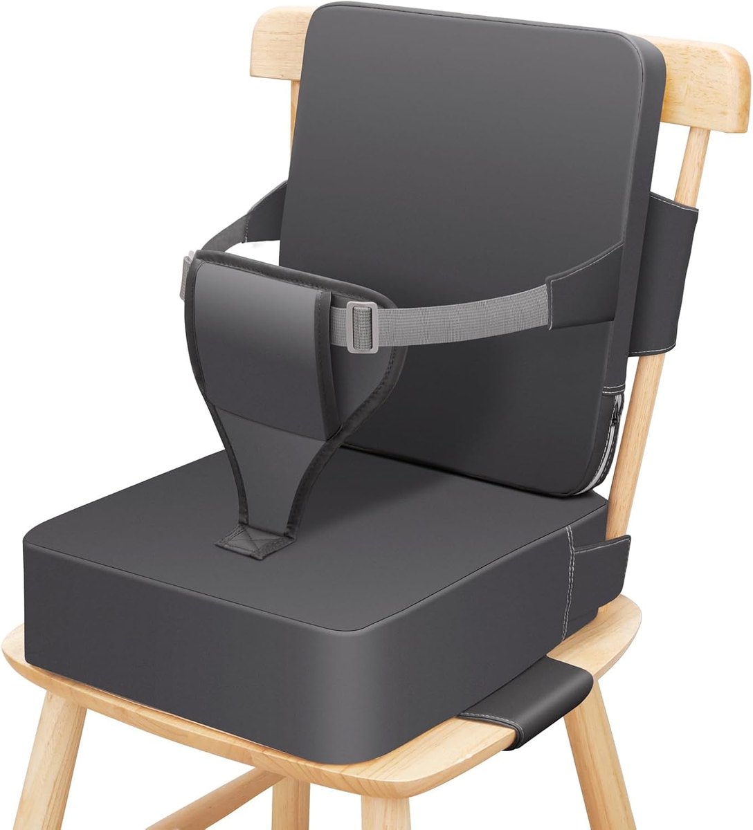 Toddler Booster Seat for Dining Chair 10cm PU Non-Slip-Grey – dining booster seat