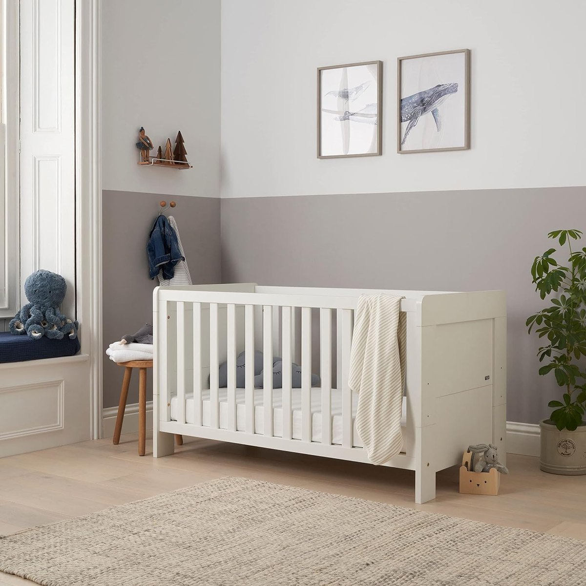 Tutti Bambini Alba 3-in-1 Convertible Cot Bed, white – cot bed