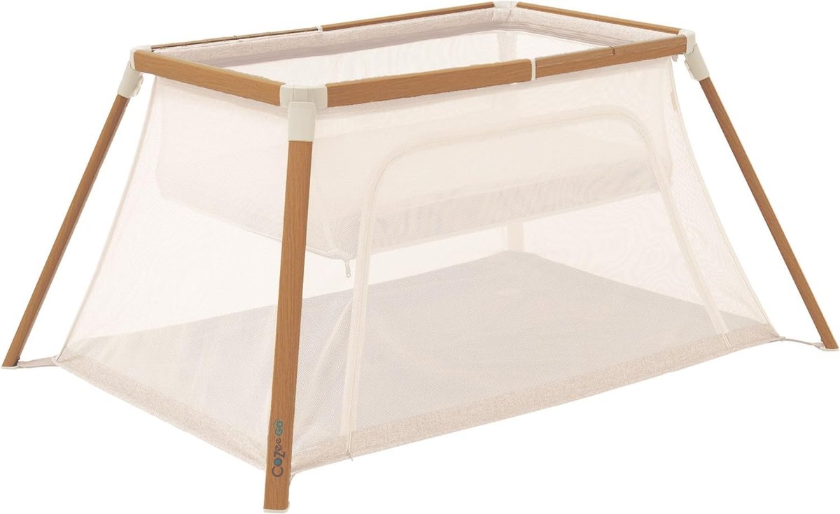 Tutti Bambini CoZee Go 3-in-1 Travel Cot Bassinet Walnut Ecru – travel cot