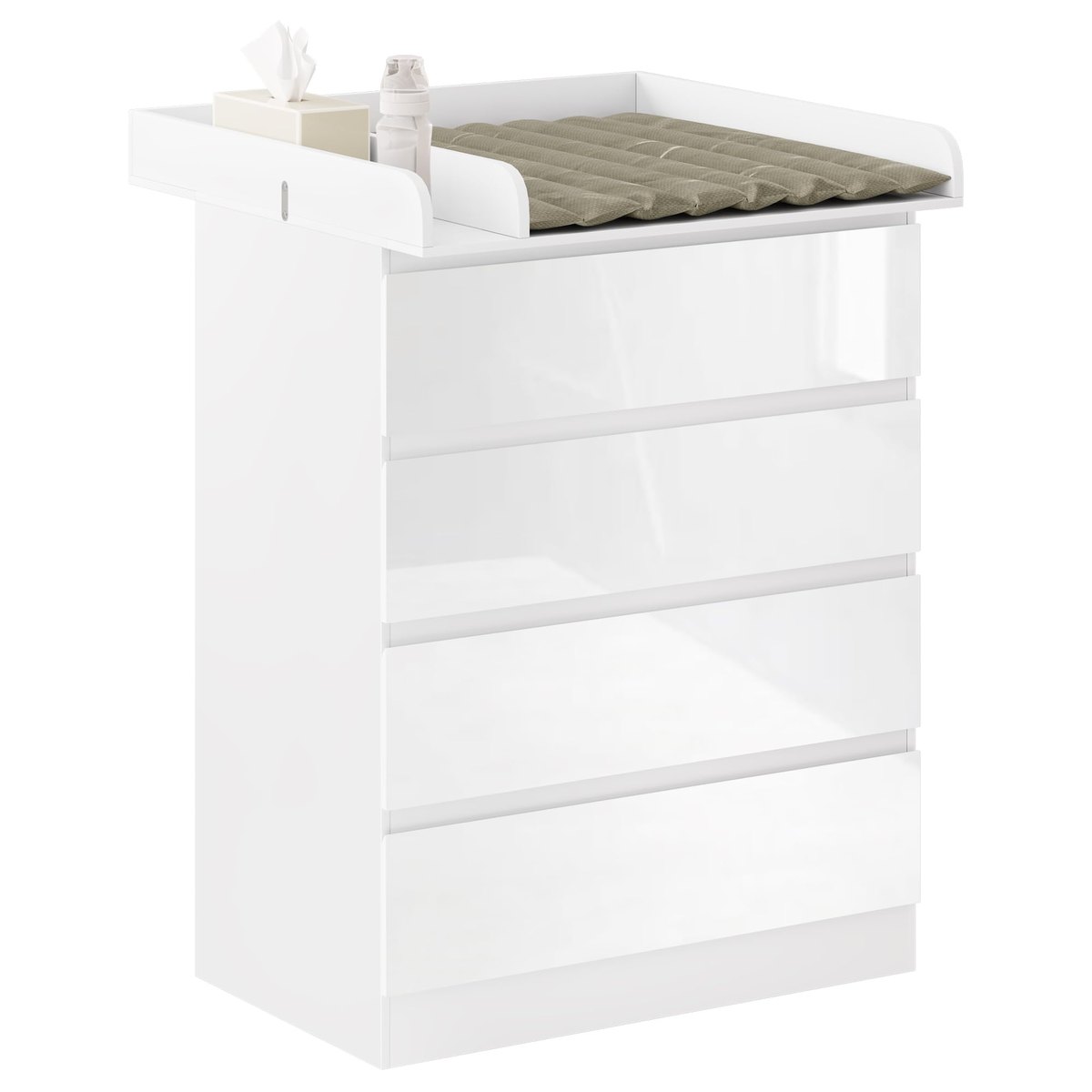 WOLTU Baby Changing Table Chest of Drawers, white – changing table or unit
