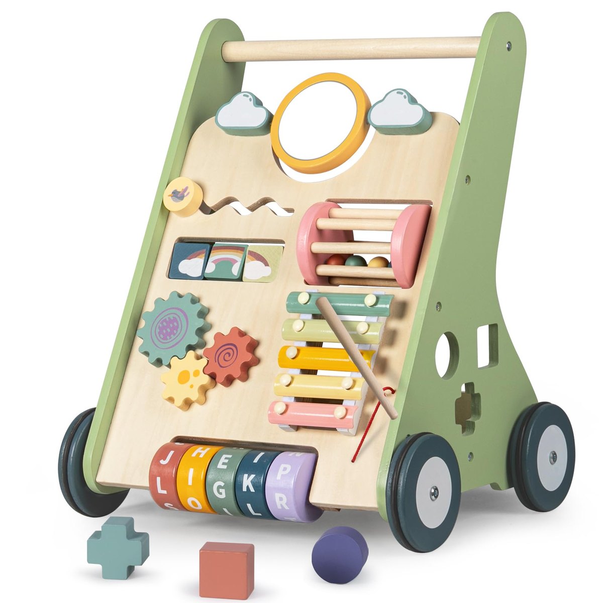 Wooden Baby Push Walker for 1 Year Old – push-along walker